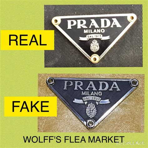 prada logo original vs fake